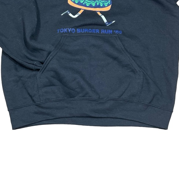 Gildan Tokio Burger Run '86 Hoodie Pullover Fleece - Picture 6 of 9